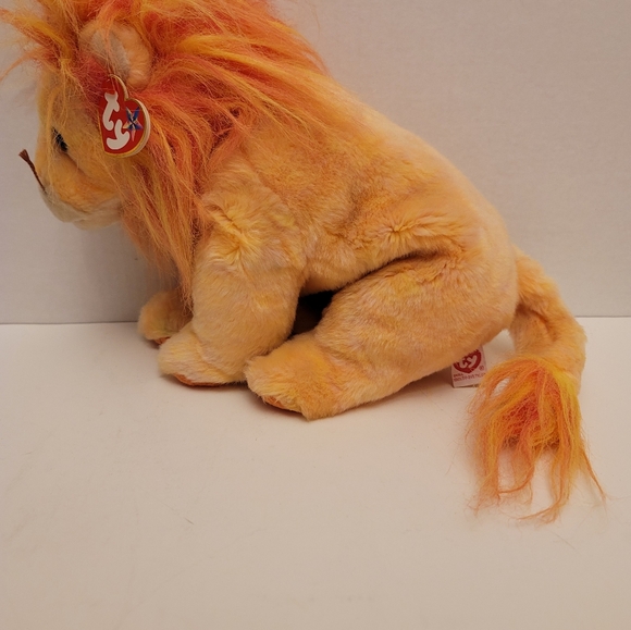 Ty Beanie Babies 2000 "Bushy" Lions. Set of 2. EUC. Lg 11". Sm 6" - Picture 9 of 15